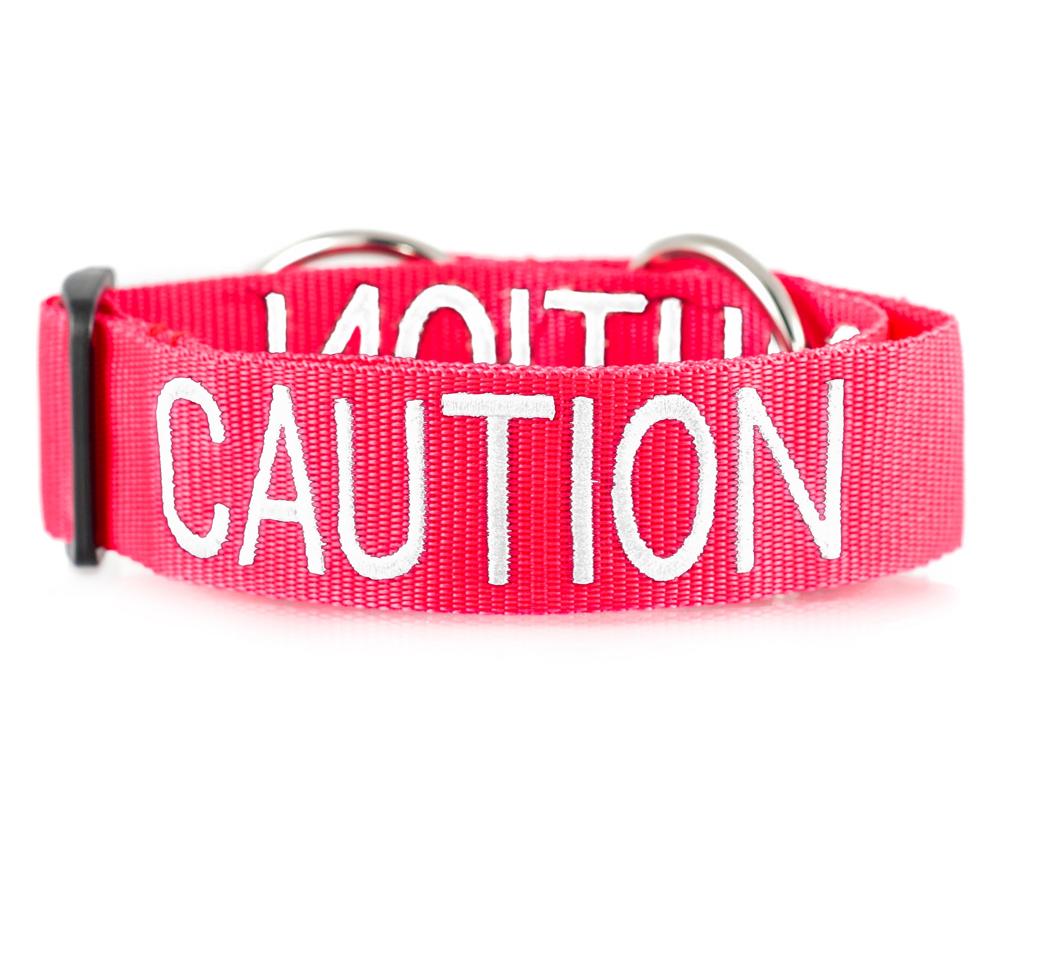 Dexil Friendly Dog Collars Red CAUTION L/XXL Semi Slip Collar