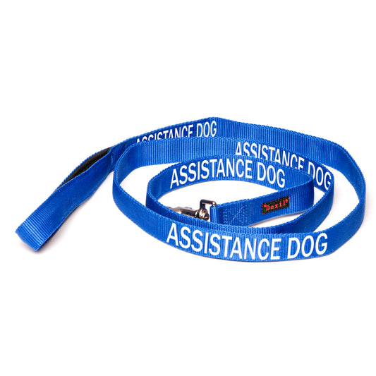 Dexil Friendly Dog Collars Blue ASSISTANCE DOG Long 180cm (6ft) Lead