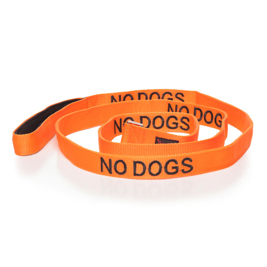 Dexil Friendly Dog Collars orange NO DOGS Long 180cm (6ft) Lead