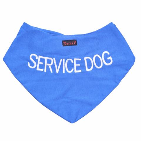 Friendly Dog Collars blue SERVICE DOG Dog Bandana