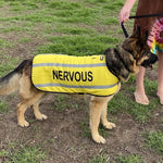 Dexil Friendly Dog Collars Yellow NERVOUS L/XL Reflective Dog Coat