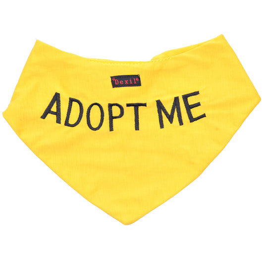Dexil Friendly Dog Collars Yellow ADOPT ME Bandana