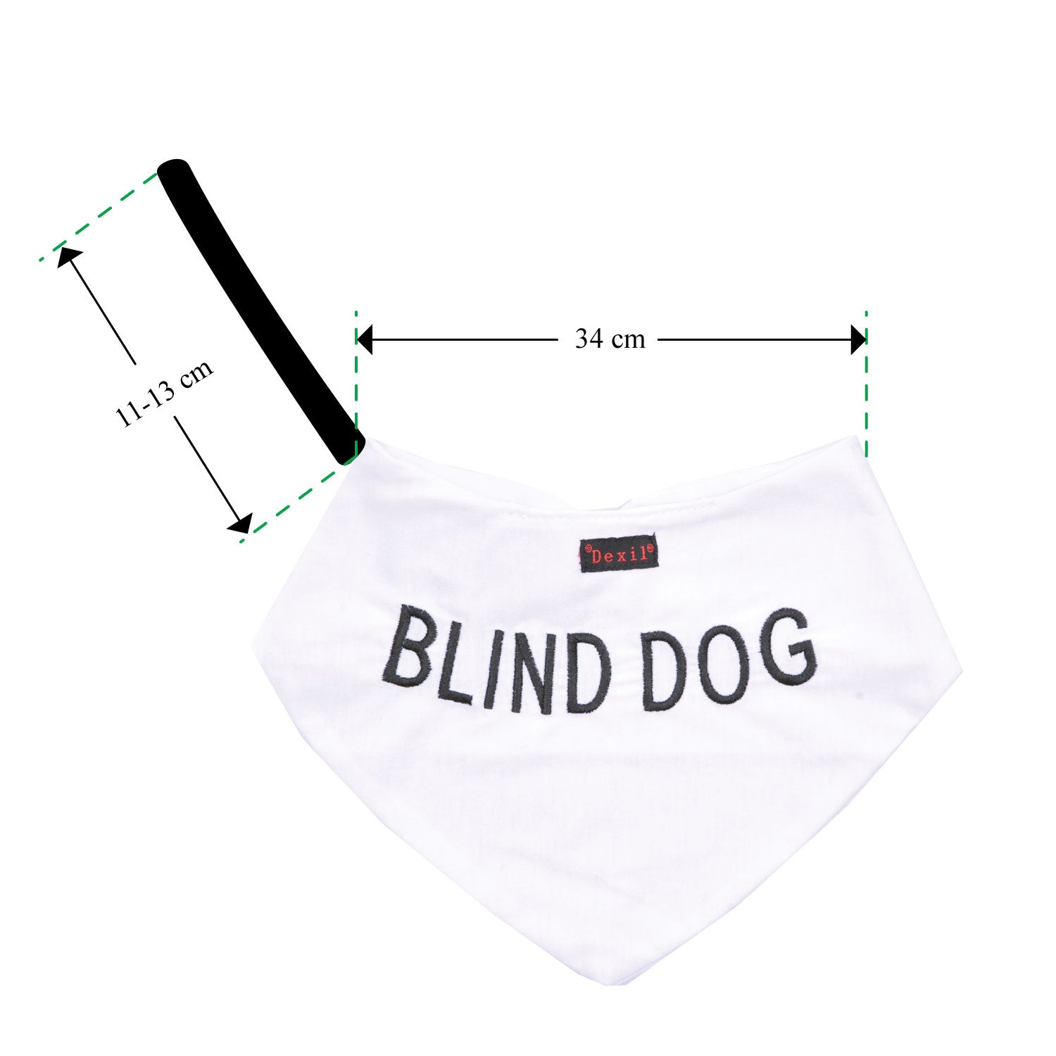 Dexil Friendly Dog Collars BLIND DOG Bandana