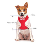 Dexil Friendly Dog Collars Red CAUTION Small Vest Harness