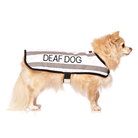Dexil Friendly Dog Collars DEAF DOG Small Reflective Coat