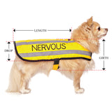 Dexil Friendly Dog Collars yellow NERVOUS Small Reflective Coat 