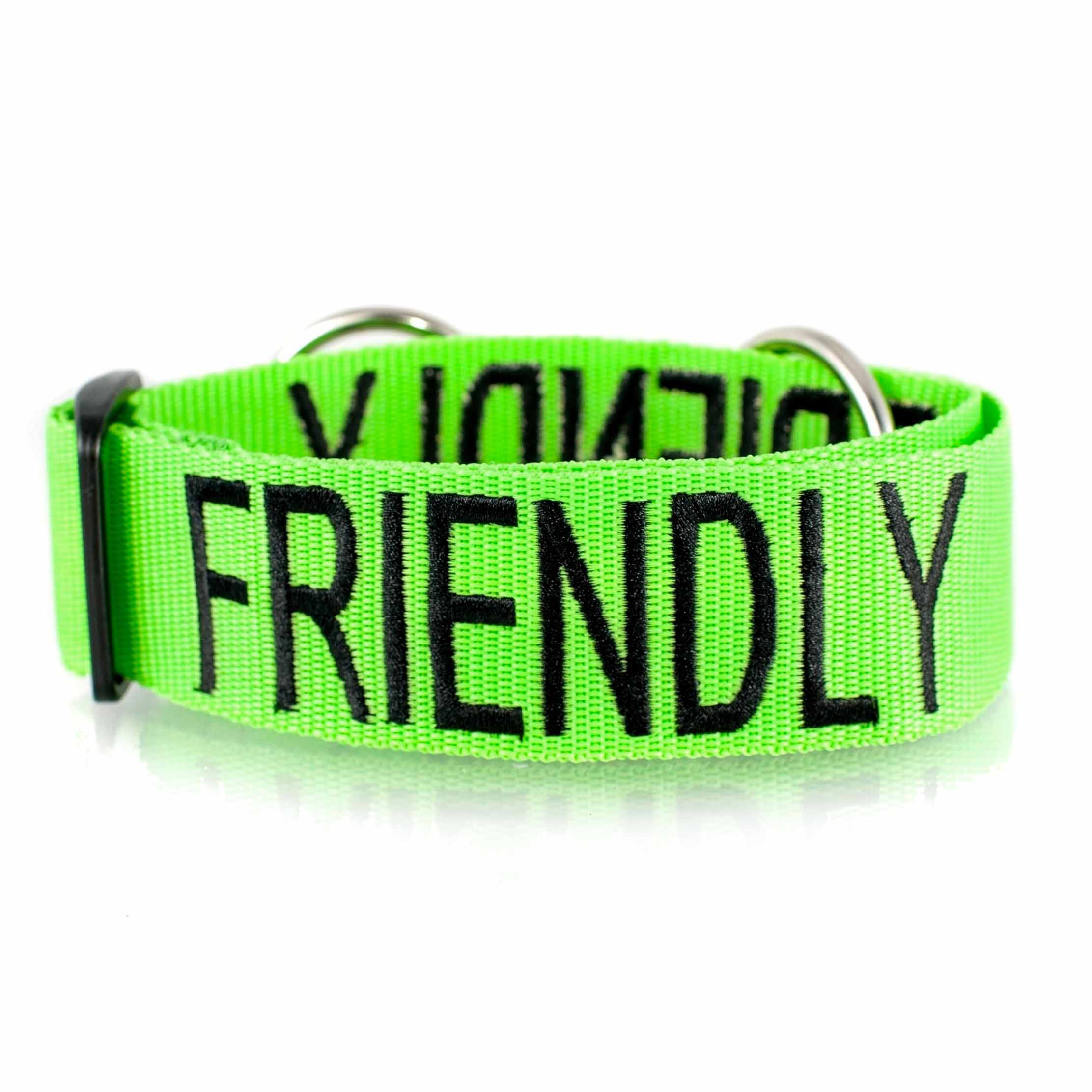 Friendly Dog Collars Green FRIENDLY Semi Slip Collar