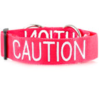 Dexil Friendly Dog Collars Red CAUTION L/XXL Semi Slip Collar