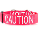 Dexil Friendly Dog Collars Red CAUTION L/XXL Semi Slip Collar