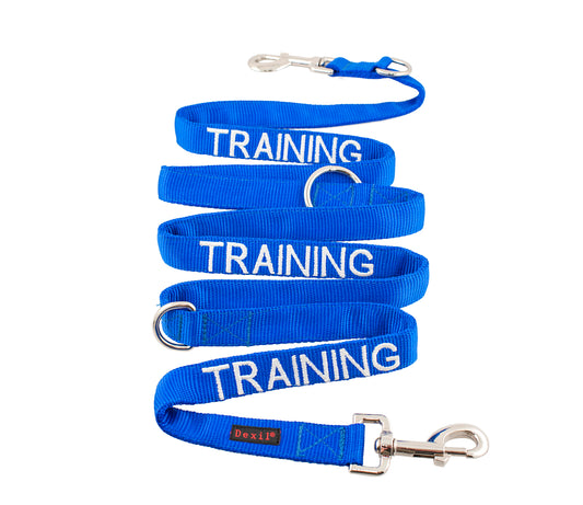 Dexil Friendly Dog Collars Blue TRAINING 210cm Double Ended Lead