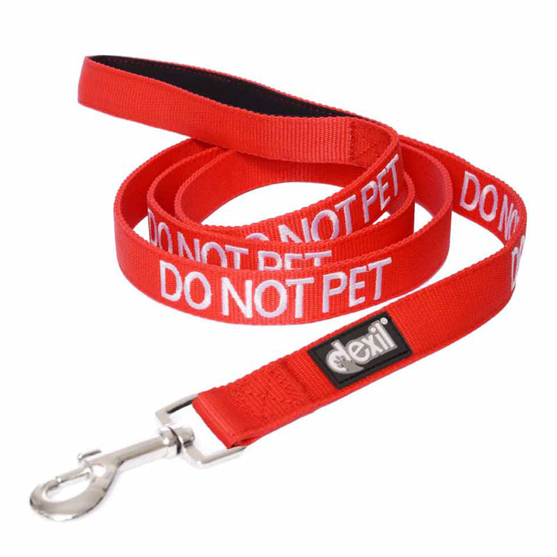 Dexil Friendly Dog Collars Red DO NOT PET Long 180cm (6ft) Lead
