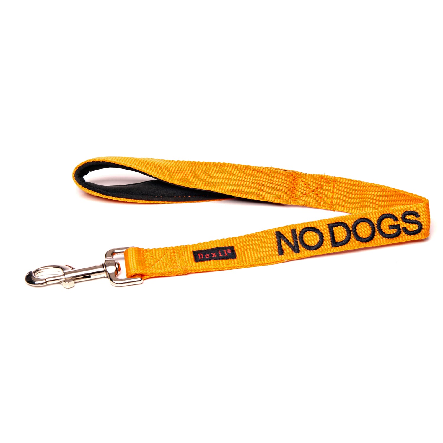 Dexil Friendly Dog Collars orange NO DOGS Short 60cm (2ft) Lead