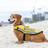 Dexil Friendly Dog Collars yellow NERVOUS Small Reflective Coat 