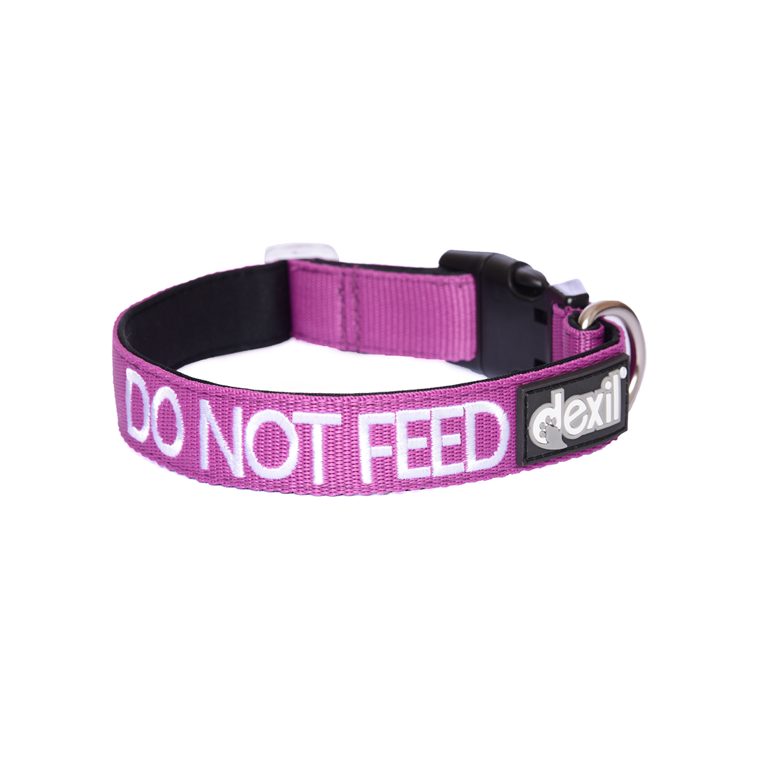 Dexil Friendly Dog Collars DO NOT FEED S/M Clip Collar